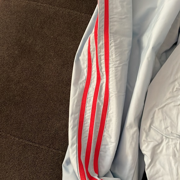 Adidas tracksuit blue with burnt orange trim. First picture is correct color. - Picture 9 of 11